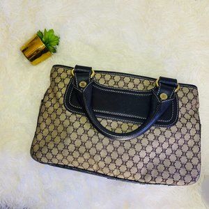 Celine *Vintage* Tan Canvas Purse AUTHENTIC